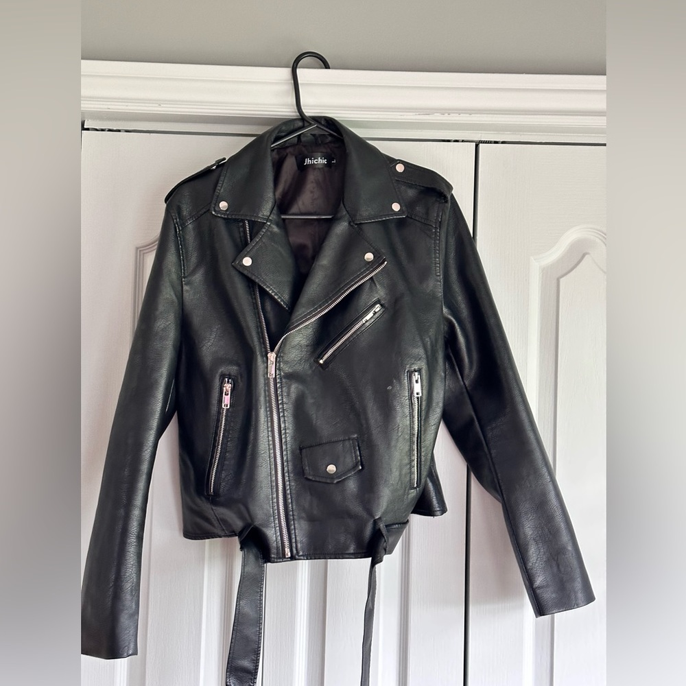 Black Leather Jacket by Abrand